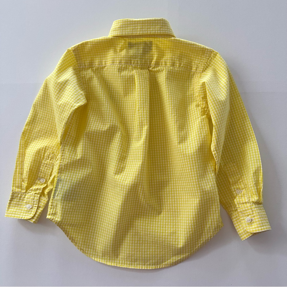 Ralph Lauren Boys 4 Yellow Gingham Button-Down Shirt Easter Spring Preppy - Picture 5 of 5